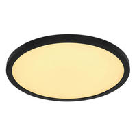 KOUPELNOVÉ STROPNÍ LED SVĚTLO, 29,4/29,4/2,5 cm - bílá/černá, Design, plast (29,4/29,4/2,5cm) - Globo