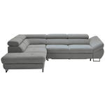 ECKSOFA in Webstoff Grau  - Schwarz/Grau, Design, Textil/Metall (235/280cm) - Hom`in