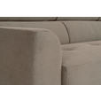 ECKSOFA Graubraun Feincord  - Graubraun/Schwarz, Design, Textil/Metall (280/205cm) - Xora
