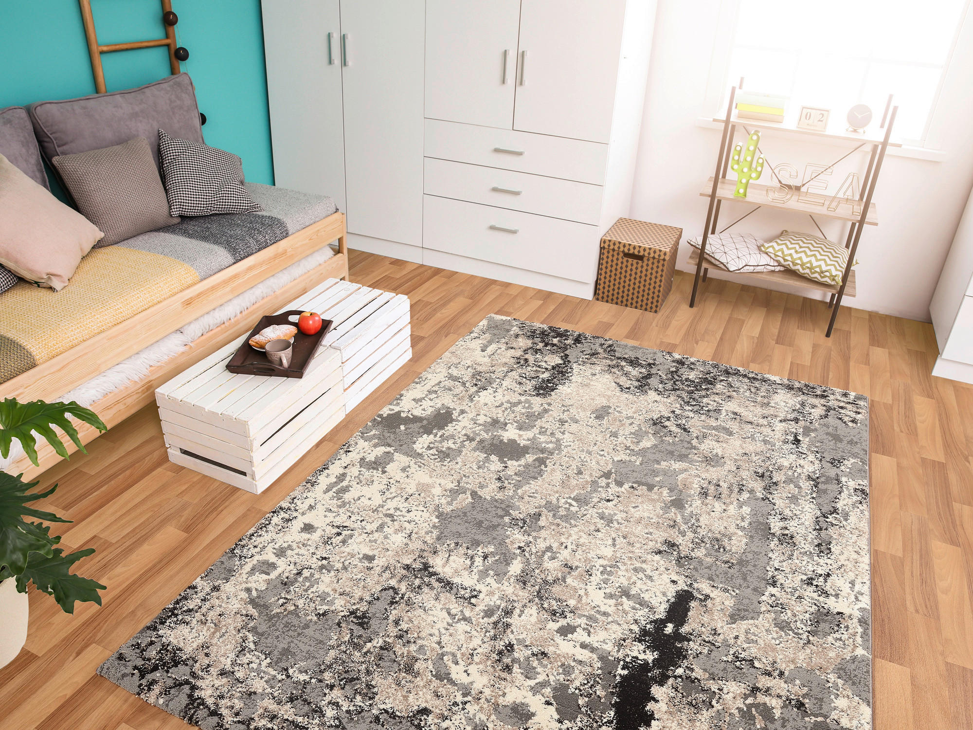 WEBTEPPICH 120/170 cm Timeline Quantum Hellgrau  - Hellgrau, Design, Textil (120/170cm) - Novel