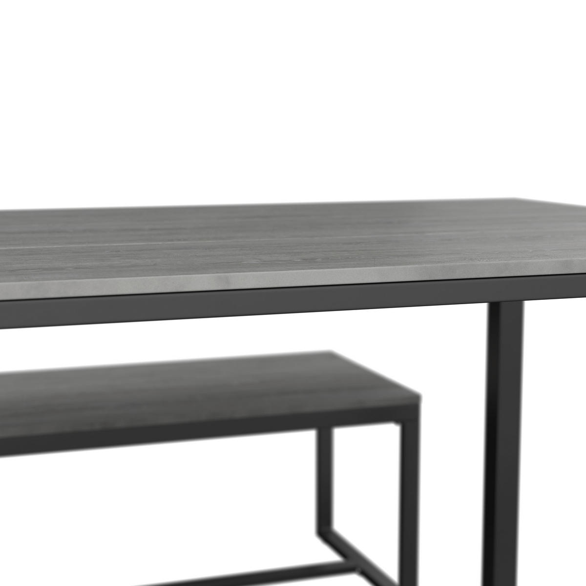 KERTI BÚTORSZETT 4 részes  - sötétszürke/szürke, Modern, műanyag/fém - Ambia Garden