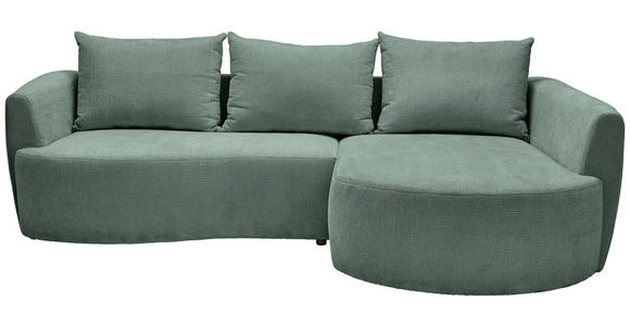 ECKSOFA Dunkelgrün Chenille  - Dunkelgrün/Schwarz, MODERN, Kunststoff/Textil (287/179cm) - Carryhome