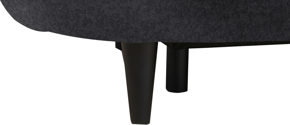 SCHLAFSOFA in Velours Dunkelgrau  - Dunkelgrau/Schwarz, Design, Holz/Textil (213/89/105cm) - Novel