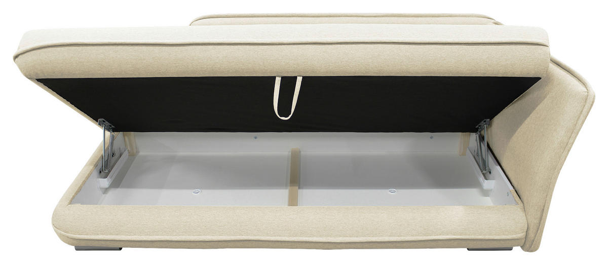 LIEGE in Flachgewebe Creme  - Silberfarben/Creme, Design, Kunststoff/Textil (224/84/99/107cm) - MID.YOU