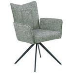 ARMLEHNSTUHL  in Eisen Webstoff  - Schwarz/Grün, Design, Textil/Metall (60/89/66cm) - Carryhome