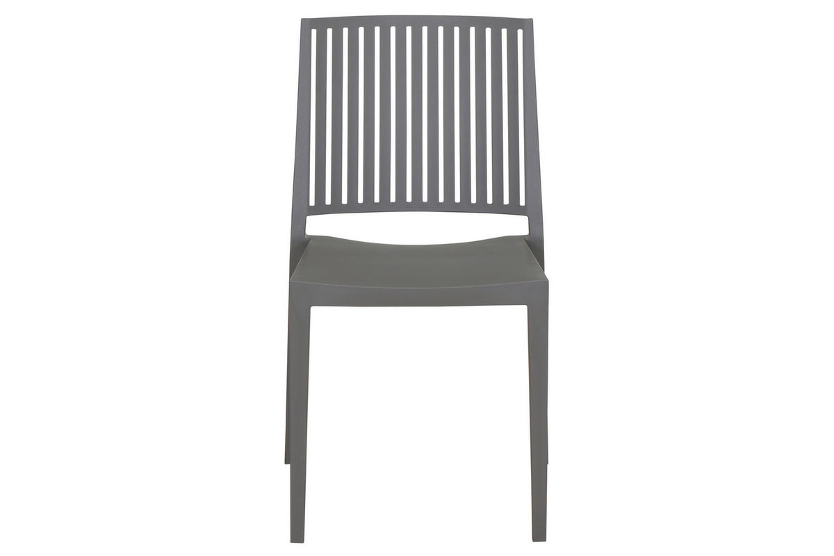 GARTENGARNITUR 3-teilig Stahl  - Grau, Basics, Kunststoff/Metall (80/80/80cm) - Siena Garden