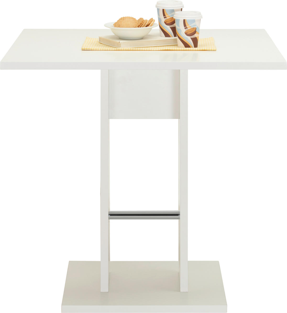 JEDÁLENSKÝ STÔL, biela, 75/75/74 cm - biela, Konventionell, kompozitné drevo (75/75/74cm) - Carryhome