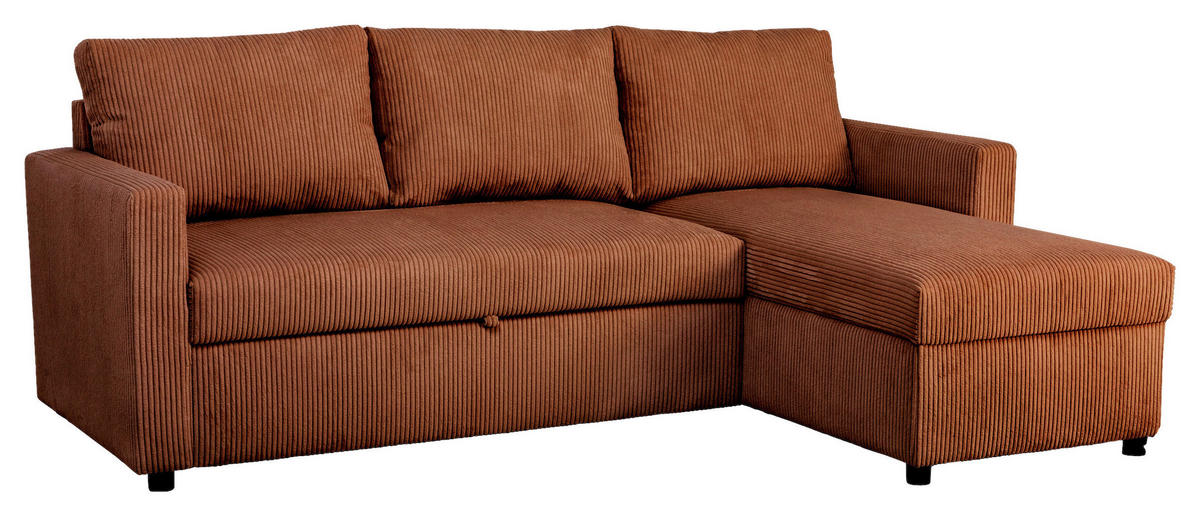 ECKSOFA Terracotta  - Terracotta, Basics, Holz/Kunststoff (215/145cm) - MID.YOU