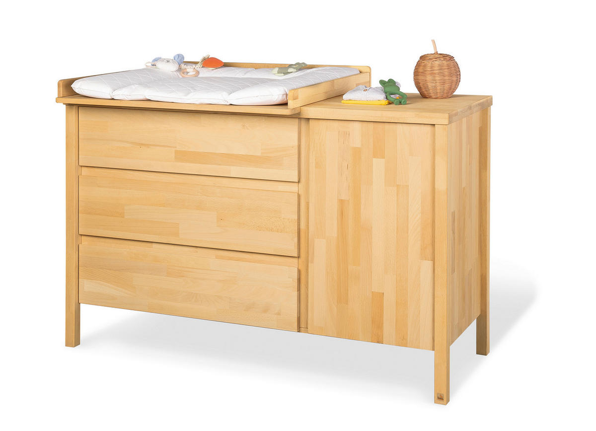 WICKELKOMMODE ENNO 141/100/76 cm  - Buchefarben, Natur, Holz (141/100/76cm) - Pinolino