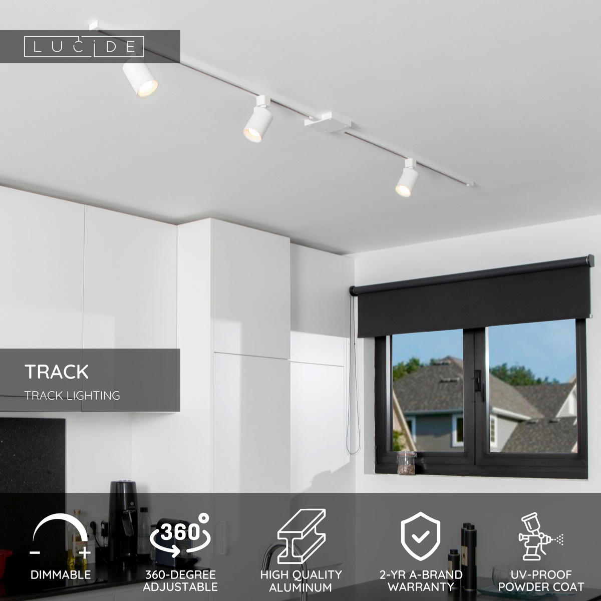 SCHIENENSYSTEM Track 6.5/6.5/12.5 cm   - Weiß, Basics, Metall (6.5/6.5/12.5cm) - Lucide