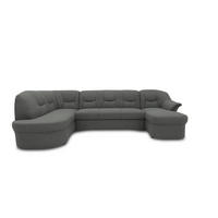 WOHNLANDSCHAFT Dunkelgrau Mikrofaser  - Dunkelgrau/Schwarz, KONVENTIONELL, Kunststoff/Textil (180/295/146cm) - MID.YOU