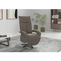 RELAXSESSEL Textil Schlammfarben  - Schlammfarben/Schwarz, Konventionell, Textil/Metall (74/112/82cm) - Sit & More