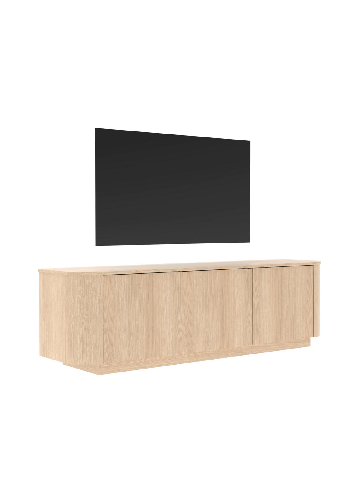 LOWBOARD  in 181/53/43 cm  - Eichefarben/Beigebraun, Design, Holzwerkstoff/Metall (181/53/43cm) - MID.YOU