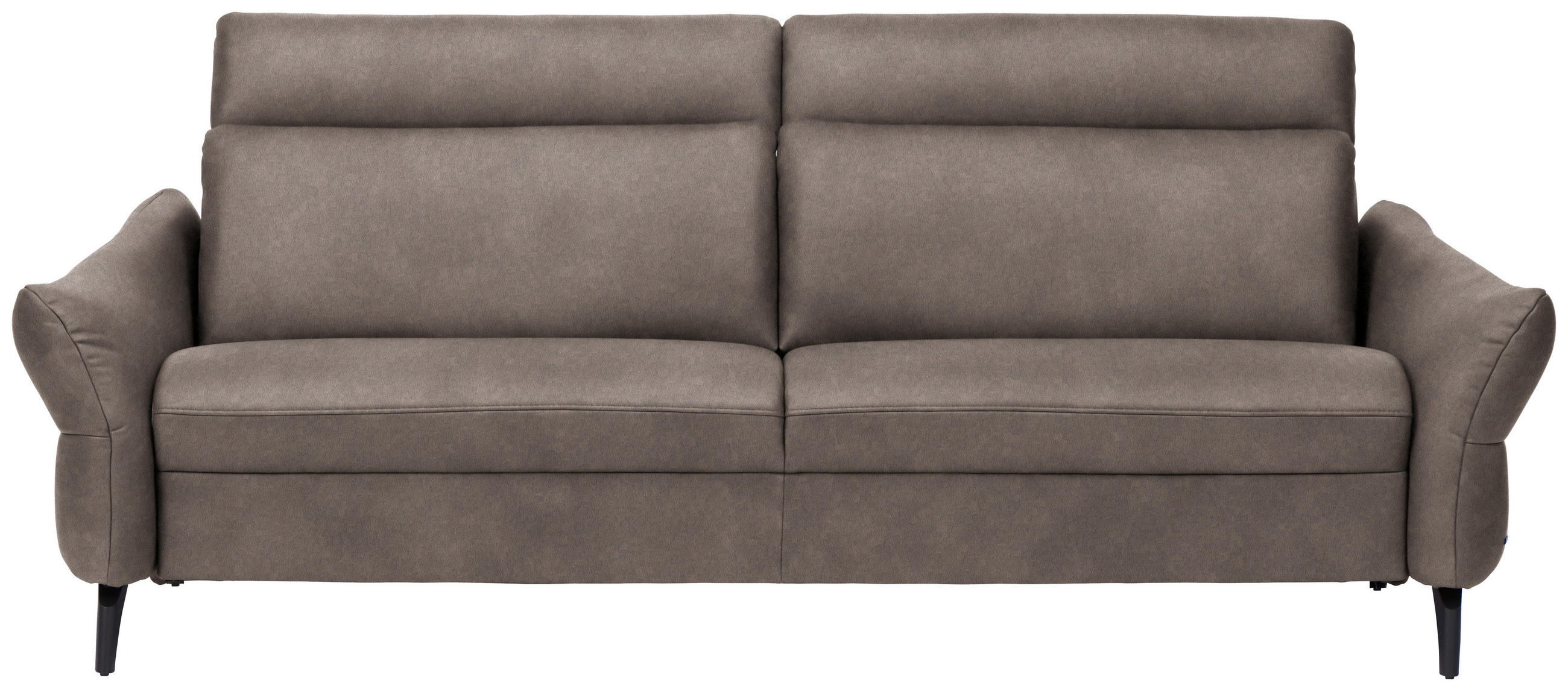3-SITZER-SOFA in Leder Graubraun  - Anthrazit/Graubraun, Design, Leder/Metall (227/92/97cm) - Himolla Komfortklass