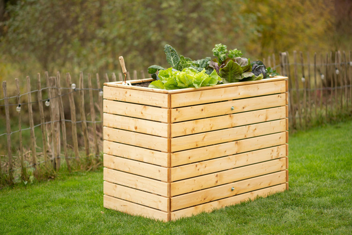 VYVÝŠENÝ ZÁHON   - farba smreka, Basics, drevo (70/90/130cm)