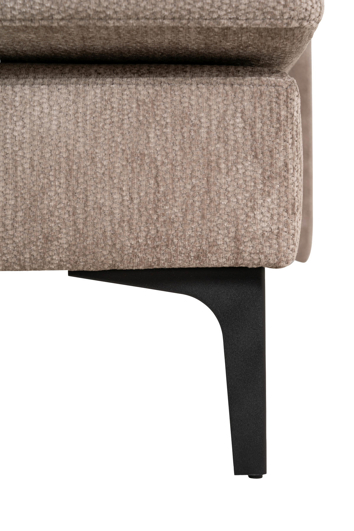 SOFFA i flatväv ljusbrun  - ljusbrun/svart, Klassisk, metall/trä (363/86/238cm) - Pure Home Comfort