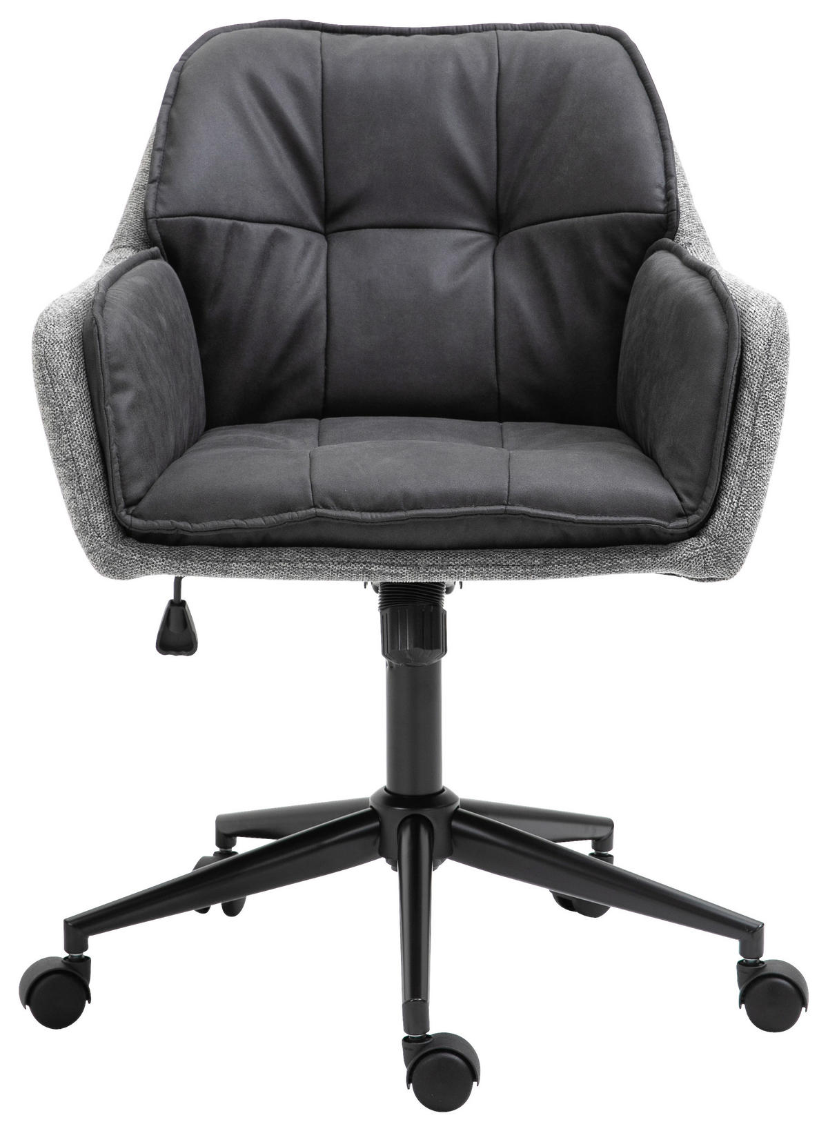 DREHSTUHL Webstoff Grau  - Schwarz/Grau, MODERN, Kunststoff/Textil (64/92/62cm) - MID.YOU