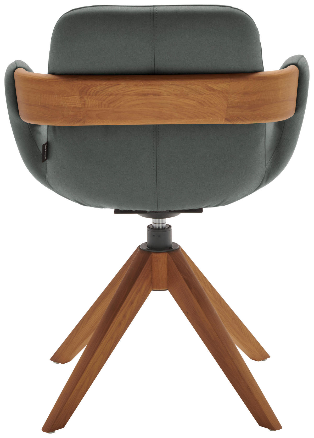 ARMLEHNSTUHL  Lederauswahl, Stoffauswahl, Typenauswahl, Sitzfläche 360° drehbar, automatische Rückholfunktion  Echtleder  - Eichefarben/Cognac, Natur, Leder/Holz (60/86/60cm) - Valnatura