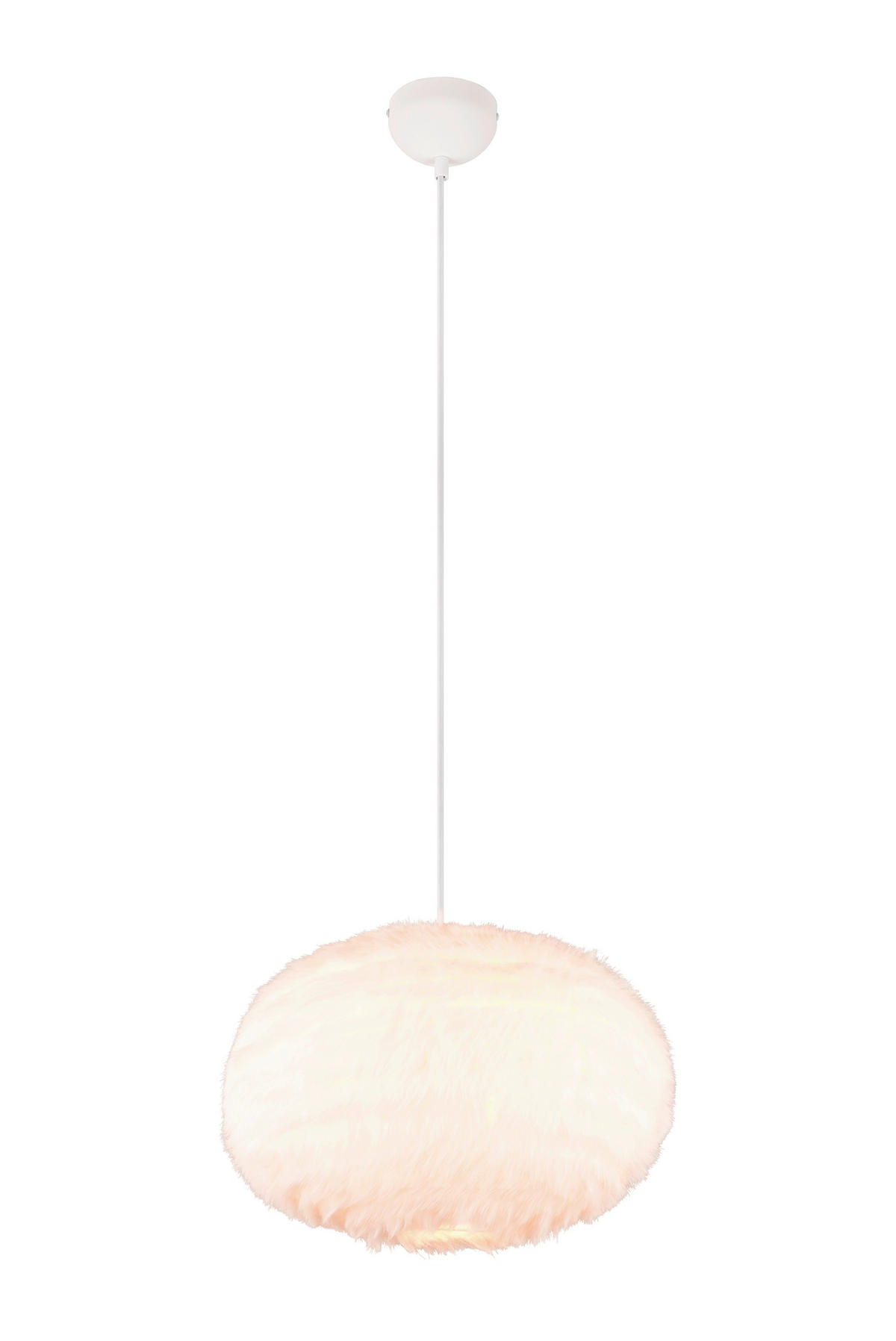 PENDELLEUCHTE 50/150 cm    - Sandfarben/Weiss, Modern, Textil/Metall (50/150cm)