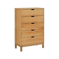KOMMODE POZNAN, 76/113/39 cm, 5 Schublade(n)  - Naturfarben, Design, Holz (76/113/39cm) - Livetastic