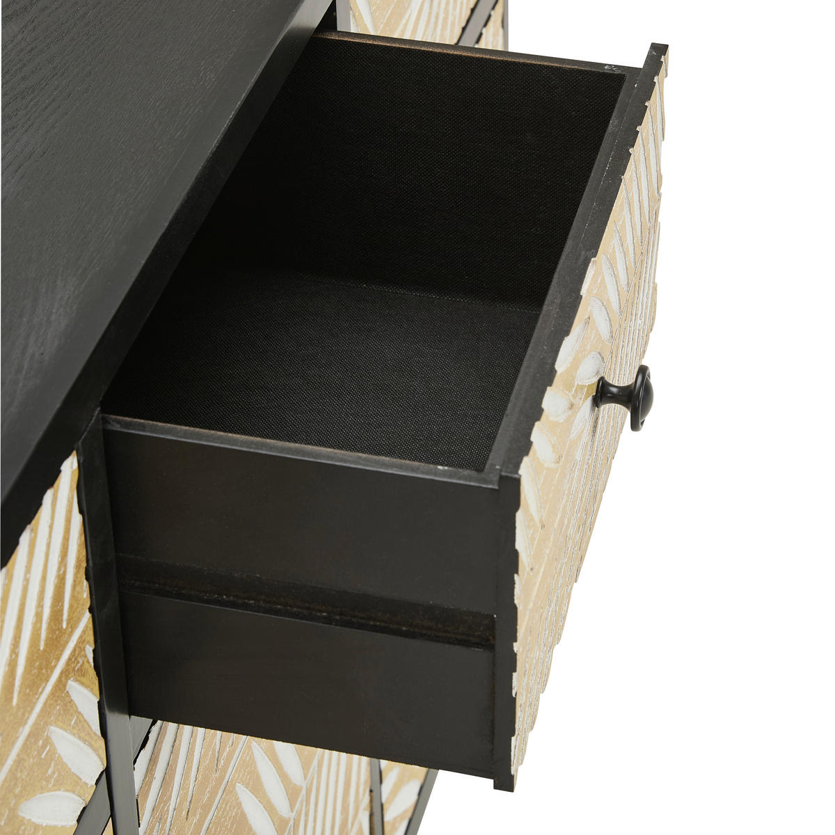 SIDEBOARD  in 120/85/35 cm  - Schwarz/Naturfarben, KONVENTIONELL, Holz/Holzwerkstoff (120/85/35cm) - Livetastic