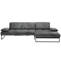 ECKSOFA in Chenille Anthrazit  - Anthrazit, Design, Textil/Metall (310/160cm) - Joop!