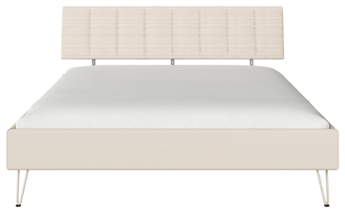 BETT 180/200 cm  Champagner   - Champagner, Design, Holzwerkstoff/Textil (180/200cm) - Carryhome