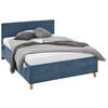 POLSTERBETT 90/200 cm,  in Anthrazit, Bettkasten, Lattenrost,  - Eichefarben/Anthrazit, KONVENTIONELL, Holz/Textil (90/200cm) - Stylife