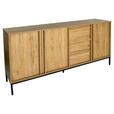 SIDEBOARD WABI  in 180/81/40 cm  - Eichefarben/Schwarz, Design, Holz/Holzwerkstoff (180/81/40cm) - Xora