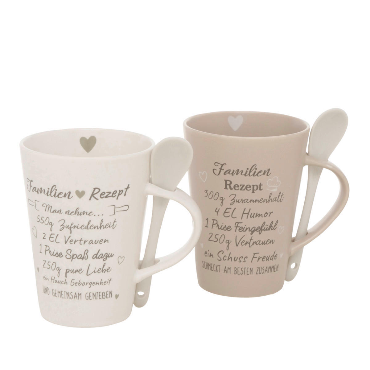 BECHER    - Beige/Weiß, Basics, Keramik (14/8cm)