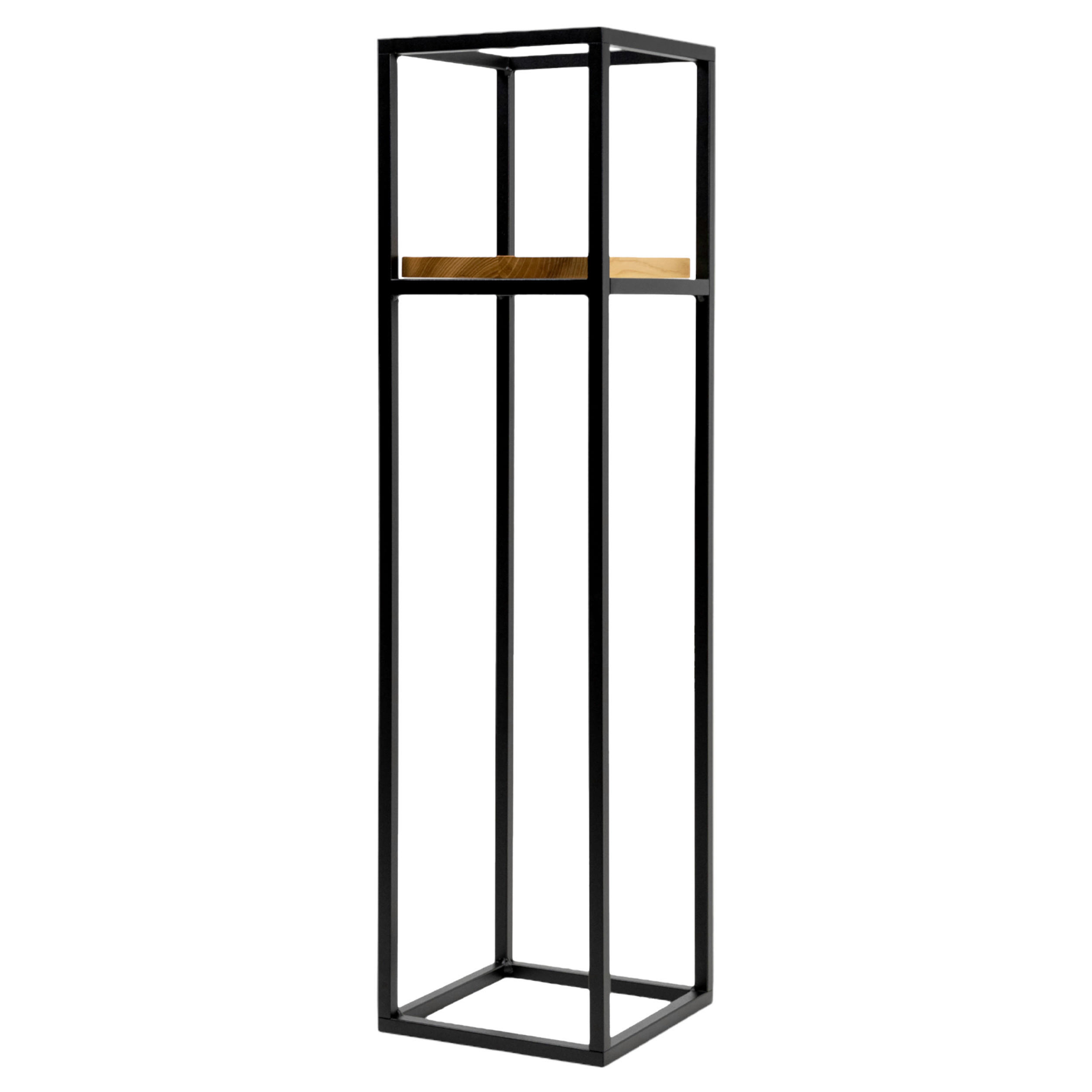 BLUMENSTÄNDER Holz, Metall  - Schwarz, Basics, Holz/Metall (23/90/23cm)