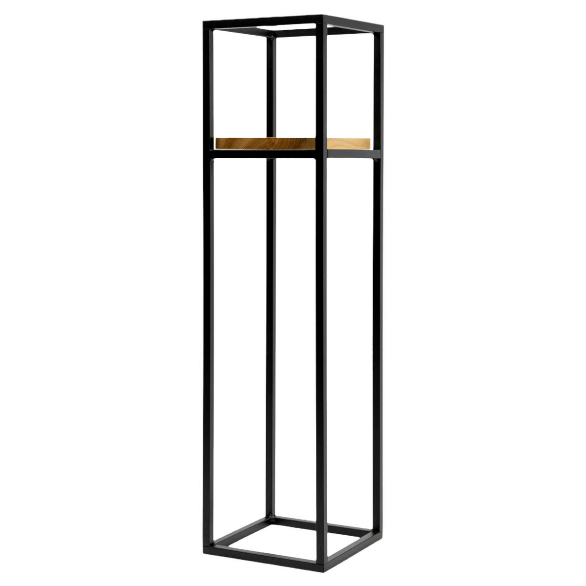 BLUMENSTÄNDER in Holz, Metall  - Schwarz, Basics, Holz/Metall (23/90/23cm)