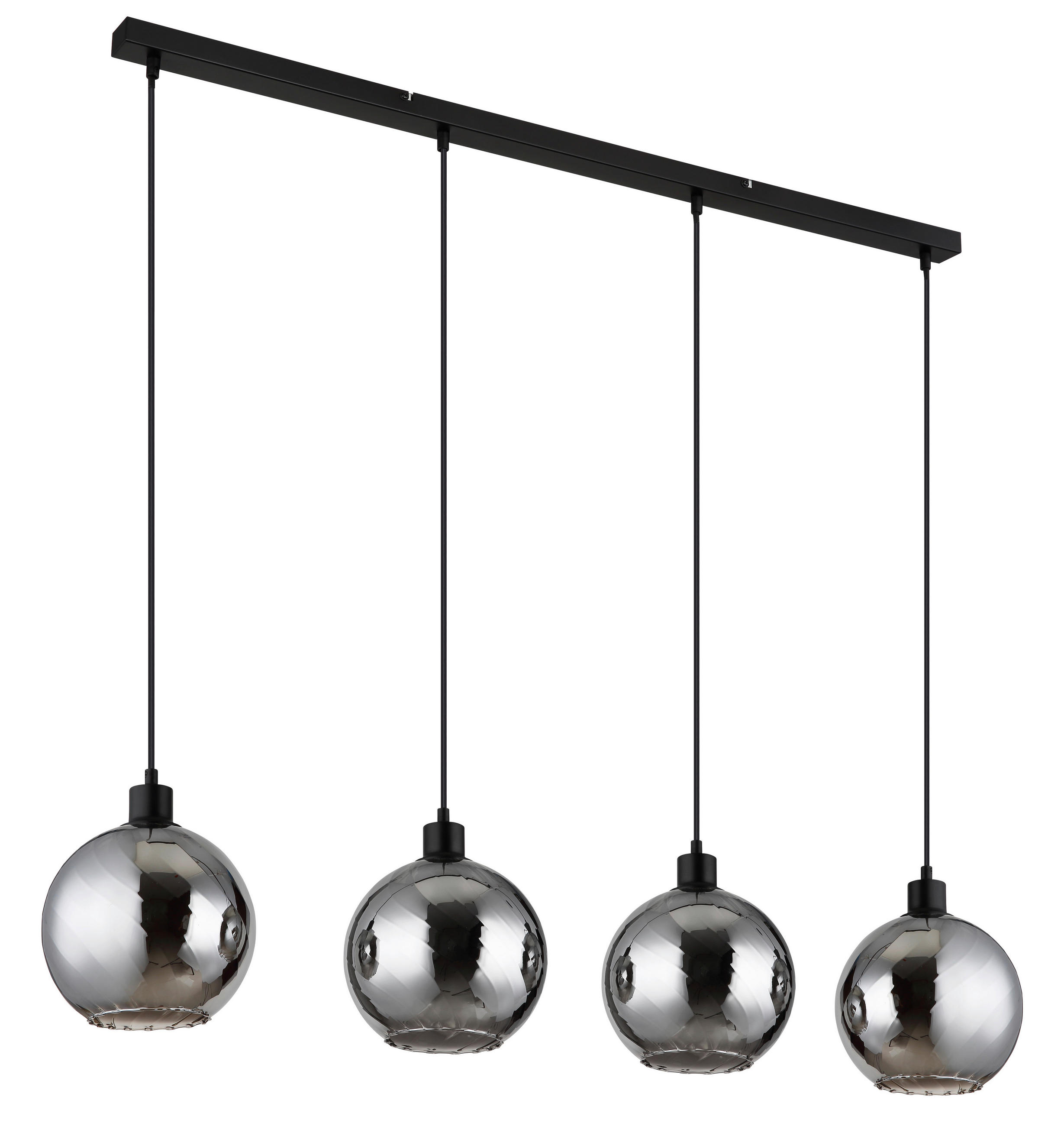 HÄNGELEUCHTE ULF 110/20/120 cm   - Schwarz/Weiß, Design, Glas/Kunststoff (110/20/120cm)