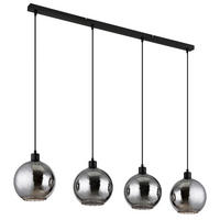 HÄNGELEUCHTE ULF 110/20/120 cm   - Schwarz/Weiß, Design, Glas/Kunststoff (110/20/120cm)
