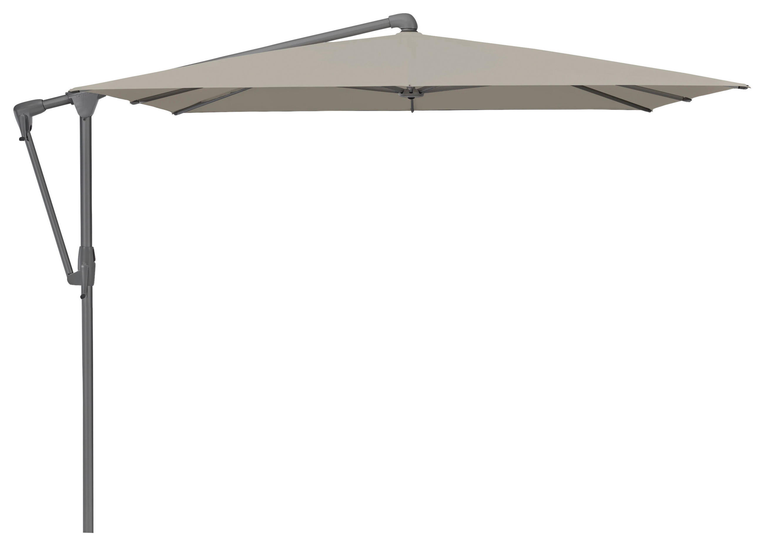 AMPELSCHIRM 300x240 cm Grau  - Anthrazit/Grau, Basics, Textil/Metall (300/240cm) - Glatz