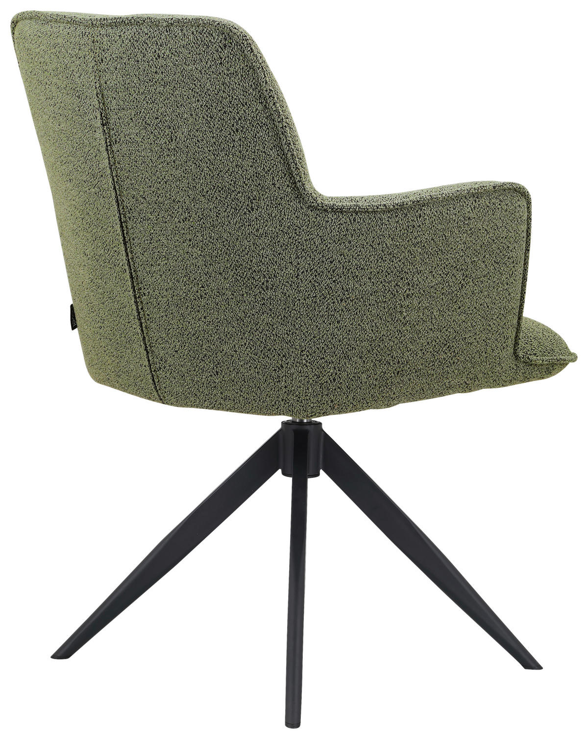 NASLANJAČ, kovina, tekstil zelena, črna  - črna/zelena, Design, kovina/tekstil (60/87/64,5cm) - Novel