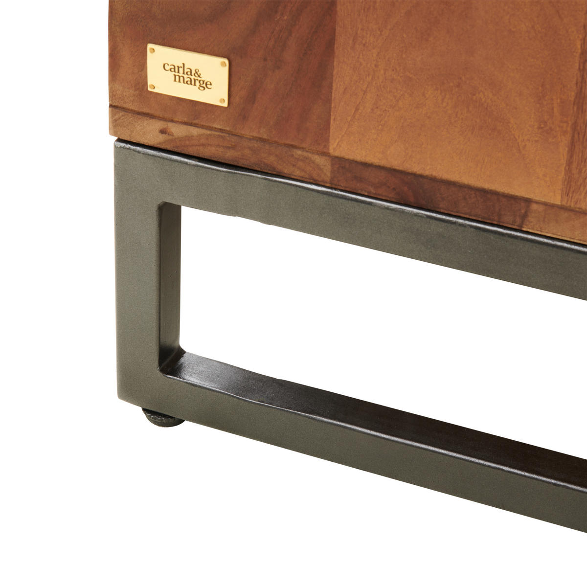 KOMODA   175/49/40 cm   antracit, prirodne boje  - prirodne boje/antracit, Lifestyle, staklo/metal (175/49/40cm) - MID.YOU
