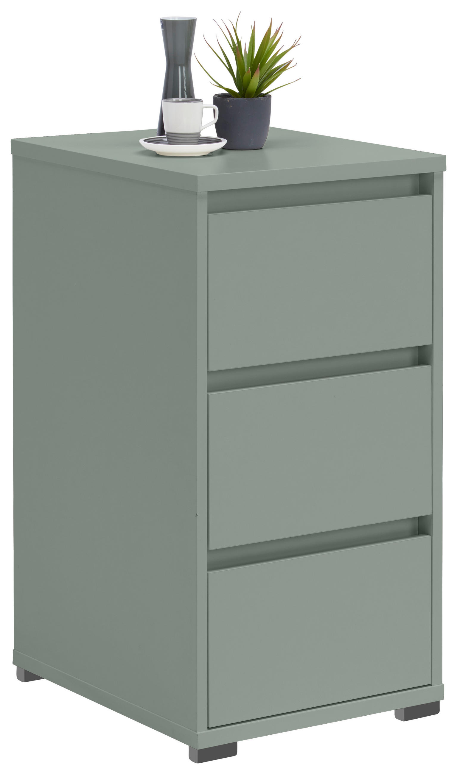 Carryhome Nachtschrank Graugrün 40.1x78.9x48 cm