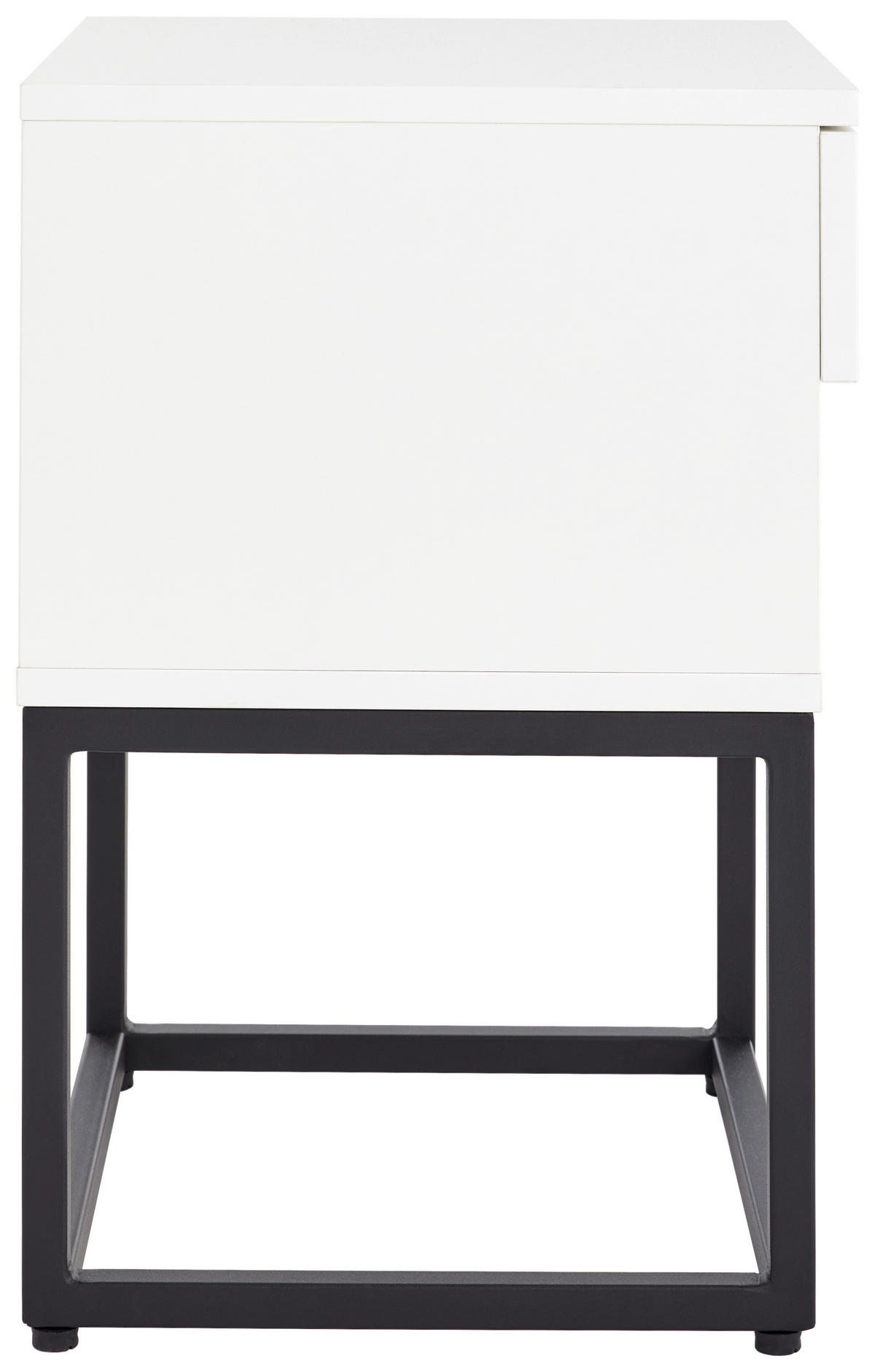 NOČNÍ STOLEK, černá, bílá, 40/55/35 cm - bílá/černá, Moderní, kov/kompozitní dřevo (40/55/35cm) - Livetastic