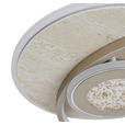 LED-DECKENLEUCHTE Travera 54,5/43/8 cm  - Sandfarben/Chromfarben, Design, Kunststoff/Stein (54,5/43/8cm) - Novel