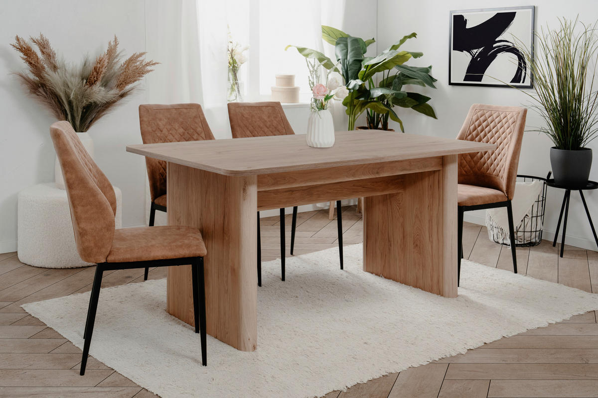 ESSTISCH in Holzwerkstoff 160-200/90/75 cm  - Braun, Modern, Holzwerkstoff (160-200/90/75cm) - Livetastic