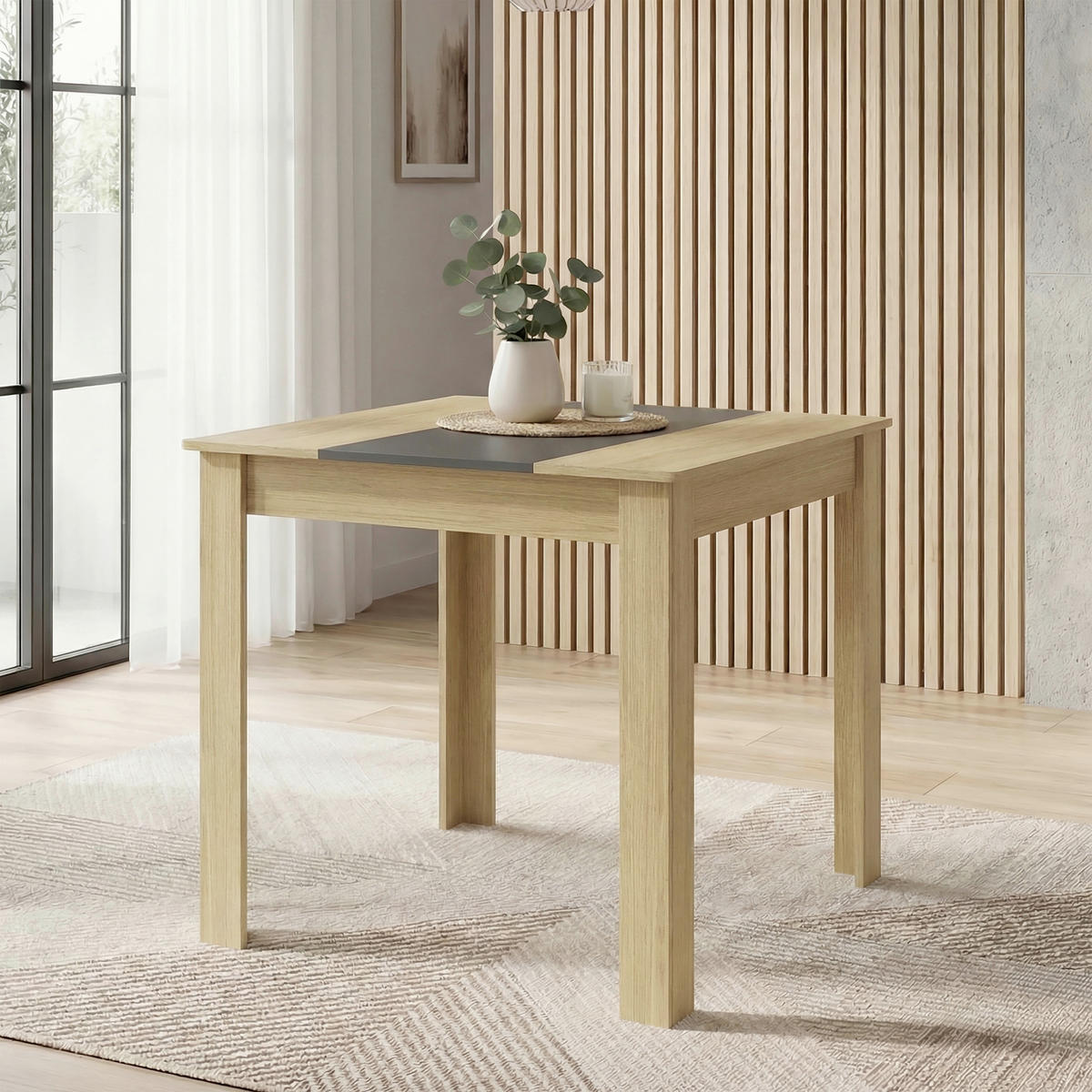 JEDILNA MIZA, medeni hrast  - medeni hrast, Moderno, leseni material (80/80/75cm) - MID.YOU