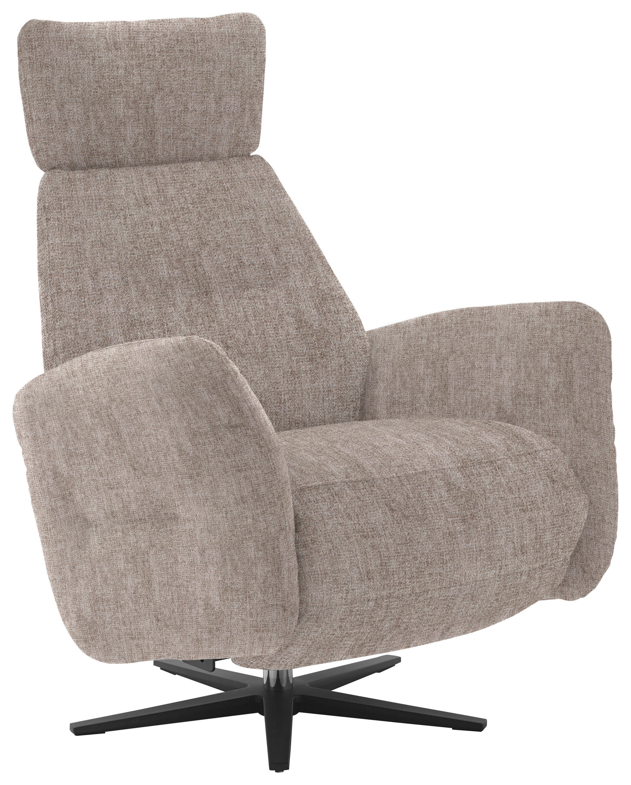 RELAXSESSEL Textil Hellbraun  - Hellbraun/Schwarz, Design, Textil/Metall (78/113/90cm) - Dieter Knoll