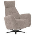 RELAXSESSEL in Textil Hellbraun  - Hellbraun/Schwarz, Design, Textil/Metall (78/113/90cm) - Dieter Knoll