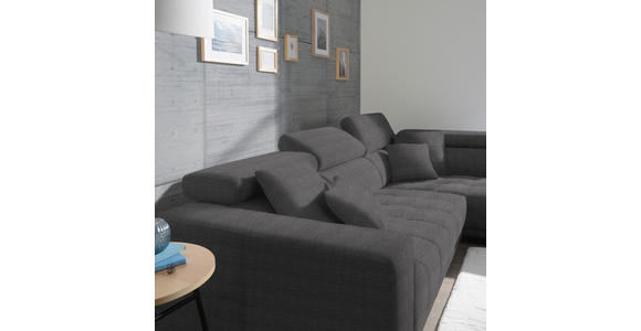 ECKSOFA  in Mikrofaser Grau  301/207 cm  - Chromfarben/Grau, Design, Textil/Metall (301/207cm) - Xora