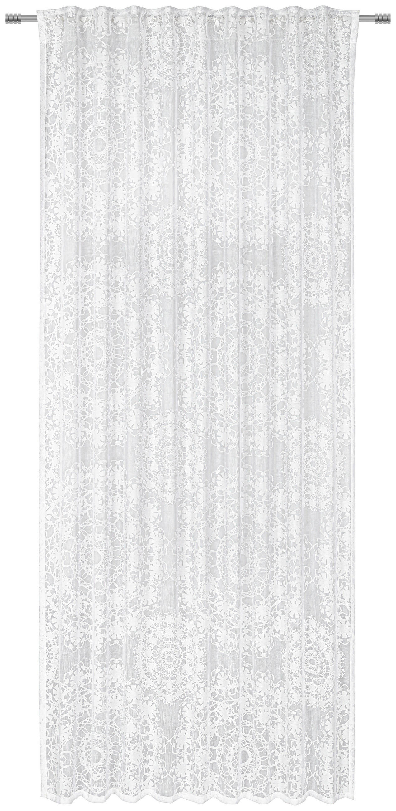 KÉSZFÜGGÖNY áttetsző  - fehér, Lifestyle, textil (135/245cm) - Esposa