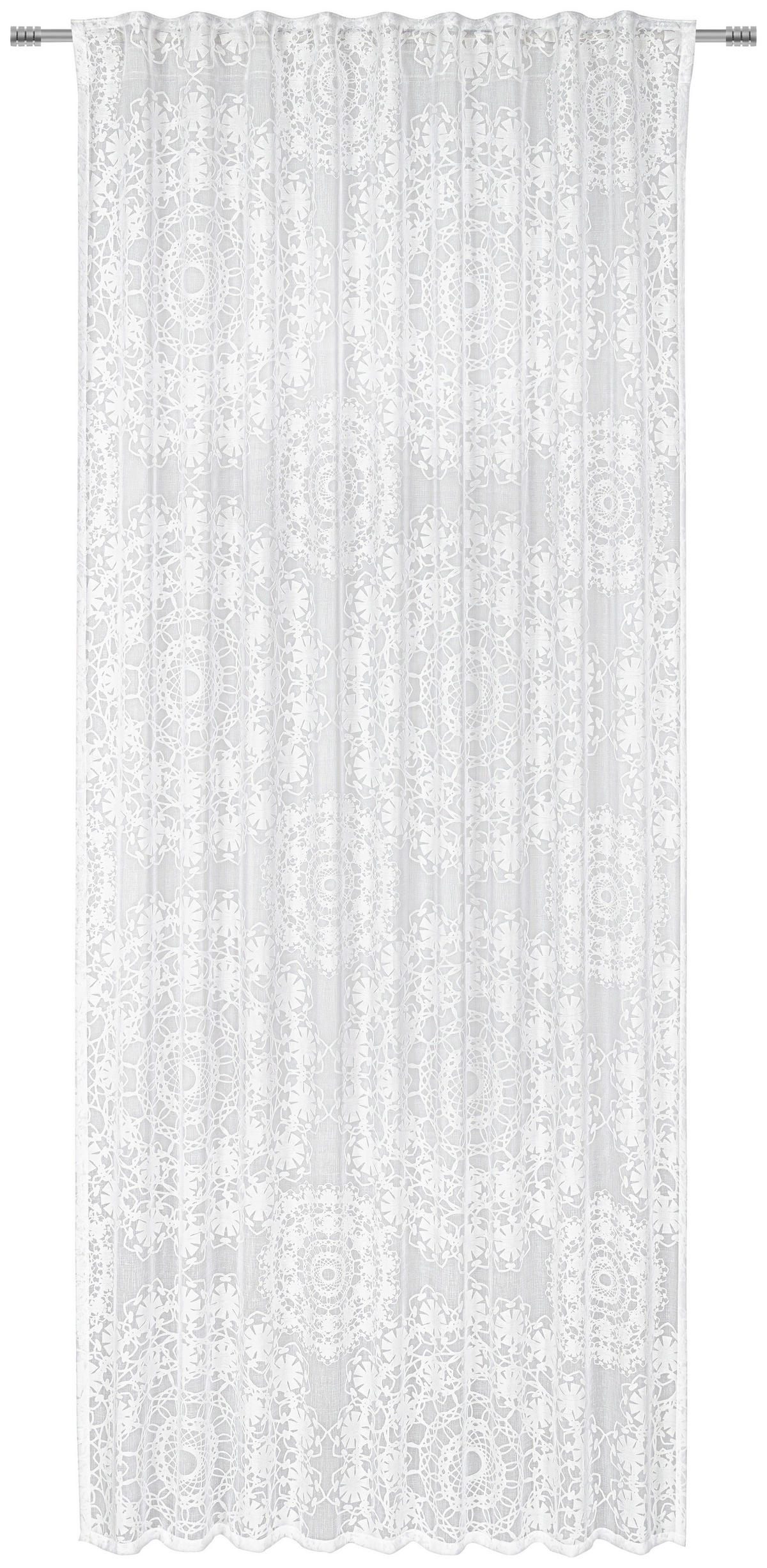 KÉSZFÜGGÖNY áttetsző  - fehér, Lifestyle, textil (135/245cm) - Esposa