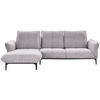 ECKSOFA in Webstoff Grau, Flieder  - Flieder/Schwarz, Natur, Textil (182/277cm) - Valnatura