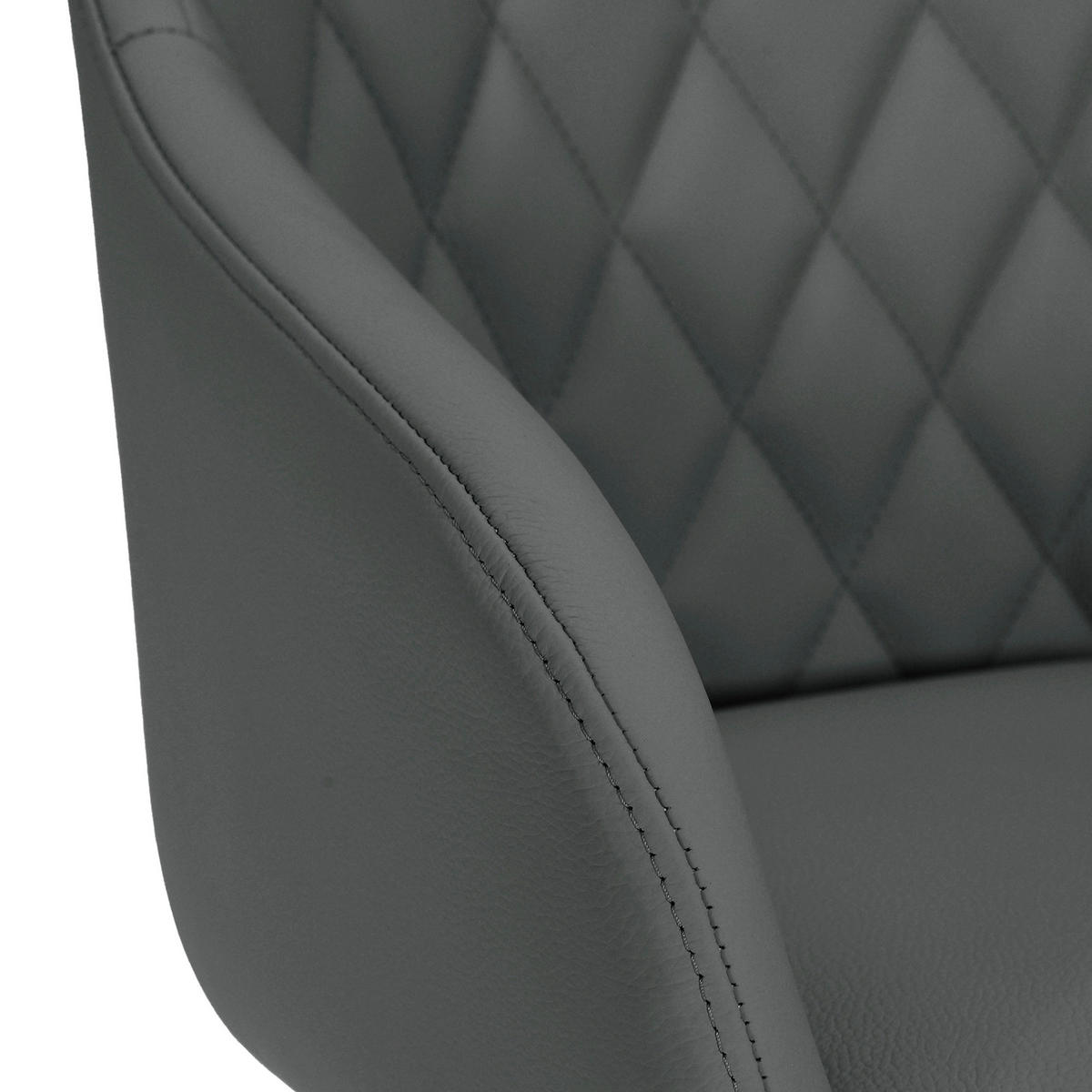 ARMLEHNSTUHL  Typenauswahl, Sitzfläche 360° drehbar, automatische Rückholfunktion  Echtleder  - Naturfarben/Grau, Design, Leder/Holz (60/83/65cm) - Landscape