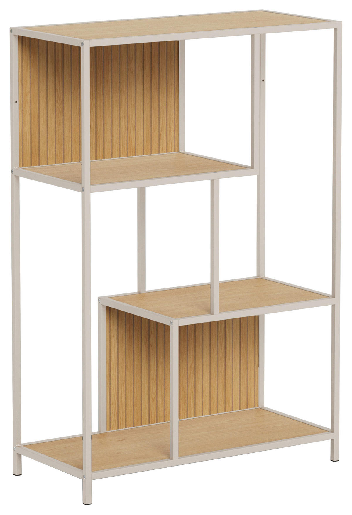 REGAL Grau, Eichefarben  - Eichefarben/Grau, MODERN, Holzwerkstoff/Metall (77/114/35cm) - Xora